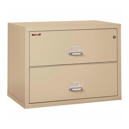 Fire King Fireking Fireproof 2 Drawer Lateral File Cabinet - Letter-Legal Size 37-1/2"W x 22"D x 28"H - Putty 23822CPA